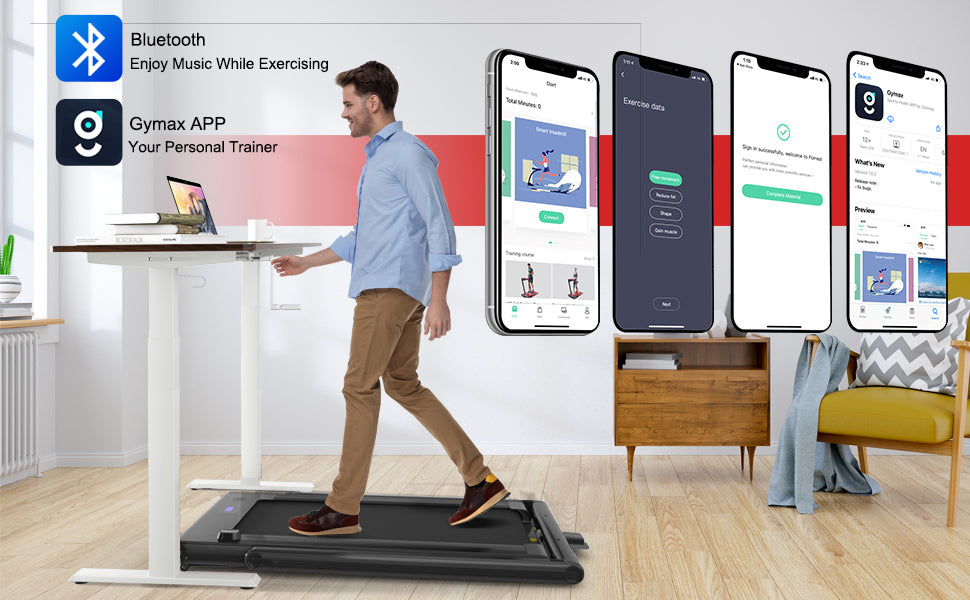 Folding 2 in 1 Treadmill with Dual Display