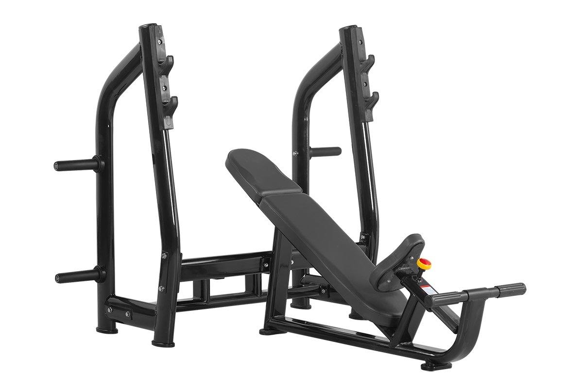 HMC Commercial Incline Bench with Plate holders | Made to Order -24/7 Gym Equipment